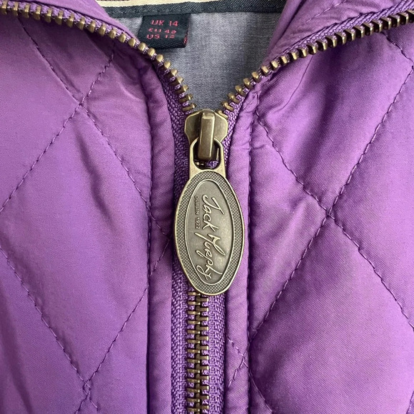 Jack Murphy Quilted 12 Purple Field Coat Country Outdoor Barn Jacket Equestrian - Picture 4 of 16